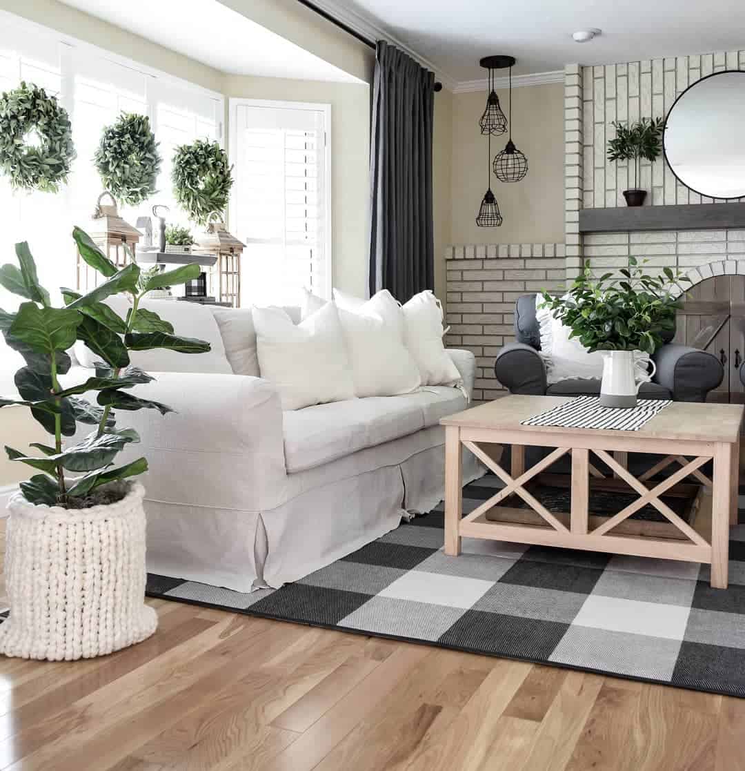 Anchor Your Living Room with Buffalo Check