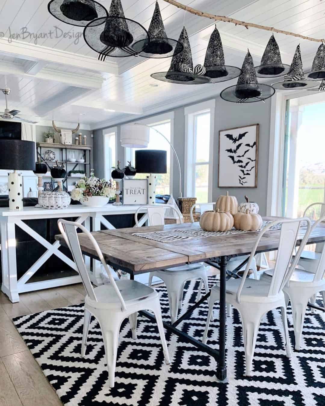 Define Your Dining Area with a Bold Diamond Pattern