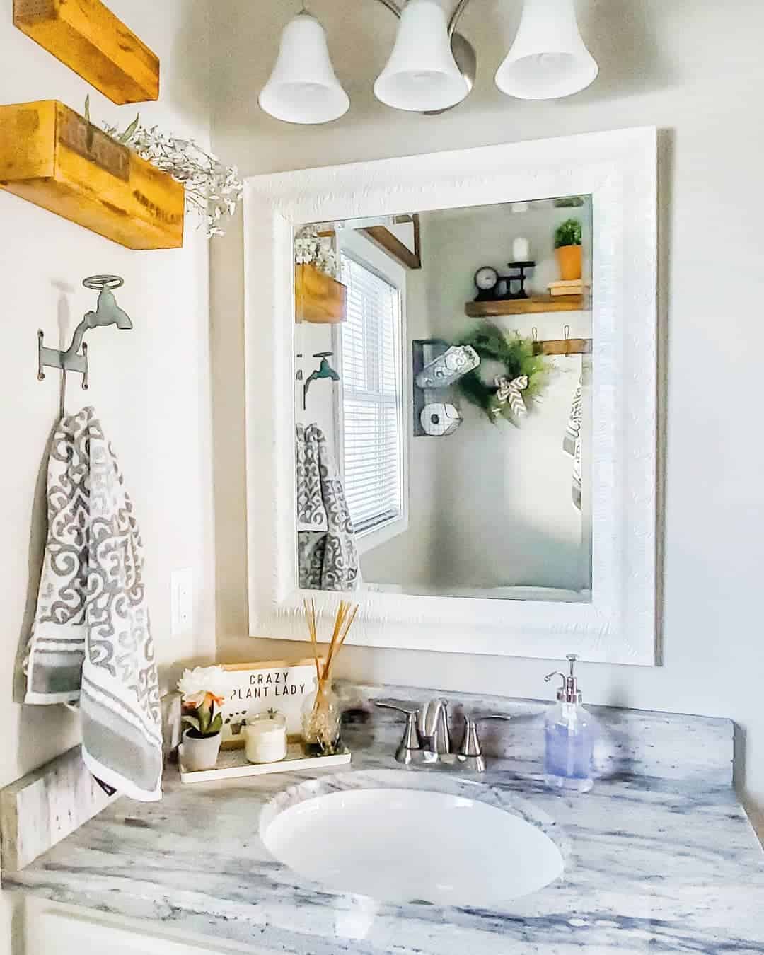 Tiered Tray for Displaying Small Bathroom Accents