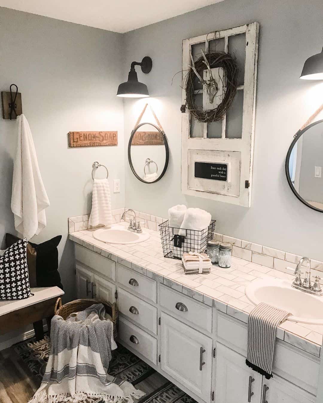 Repurposed Door Adds Rustic Charm and a Focal Point