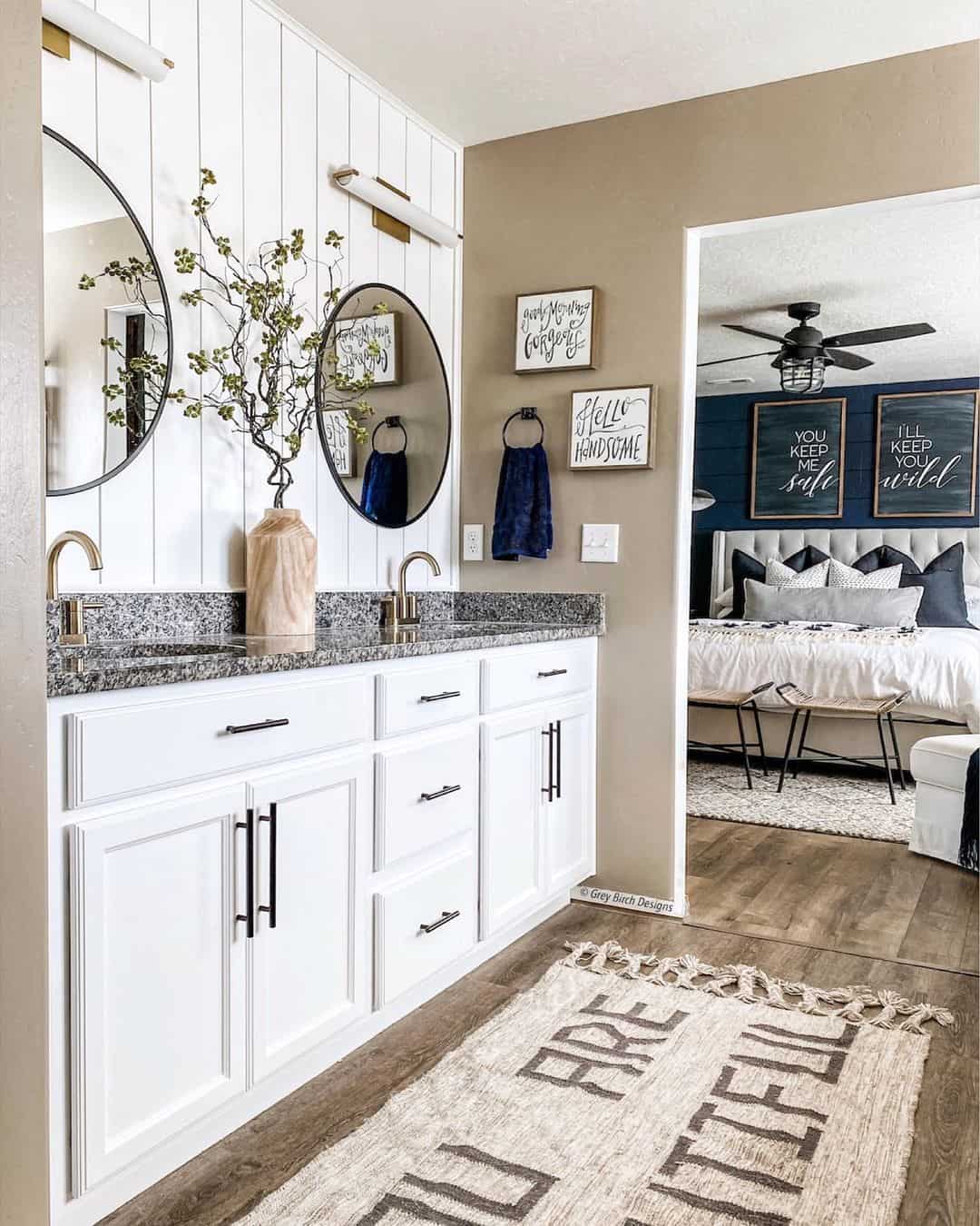 Linear Wall Sconces Add Modern Illumination Above Mirrors