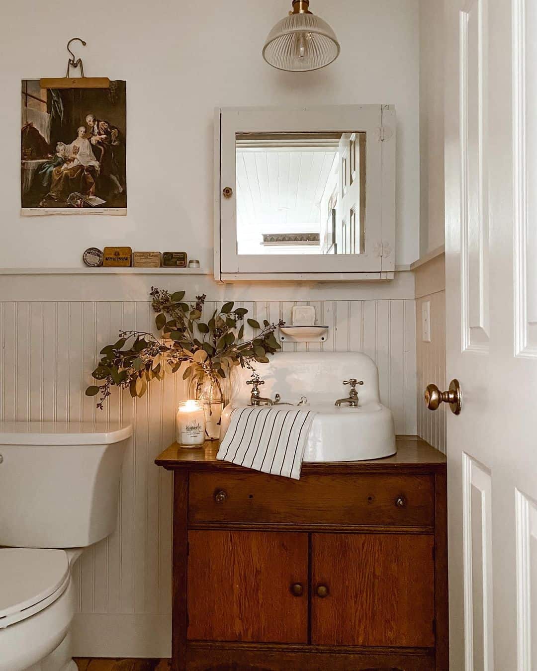 Repurpose an Antique Vanity for Sink Storage