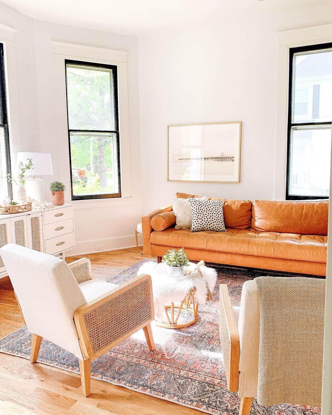 Rattan Table with Cozy Throw