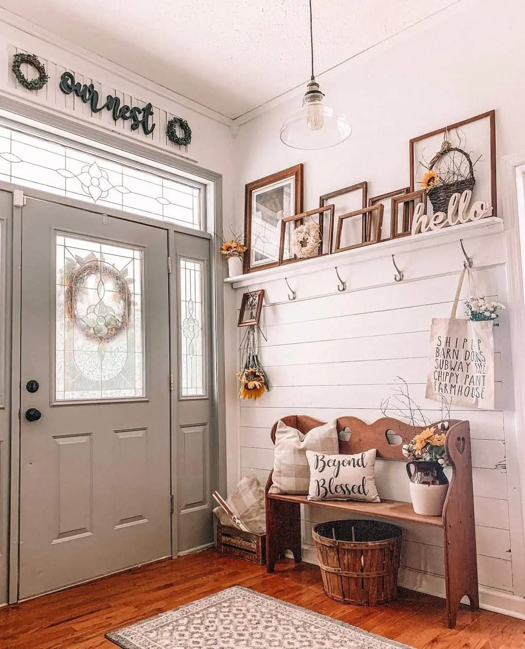 Heart-Shaped Cutout Bench Adds Rustic Charm