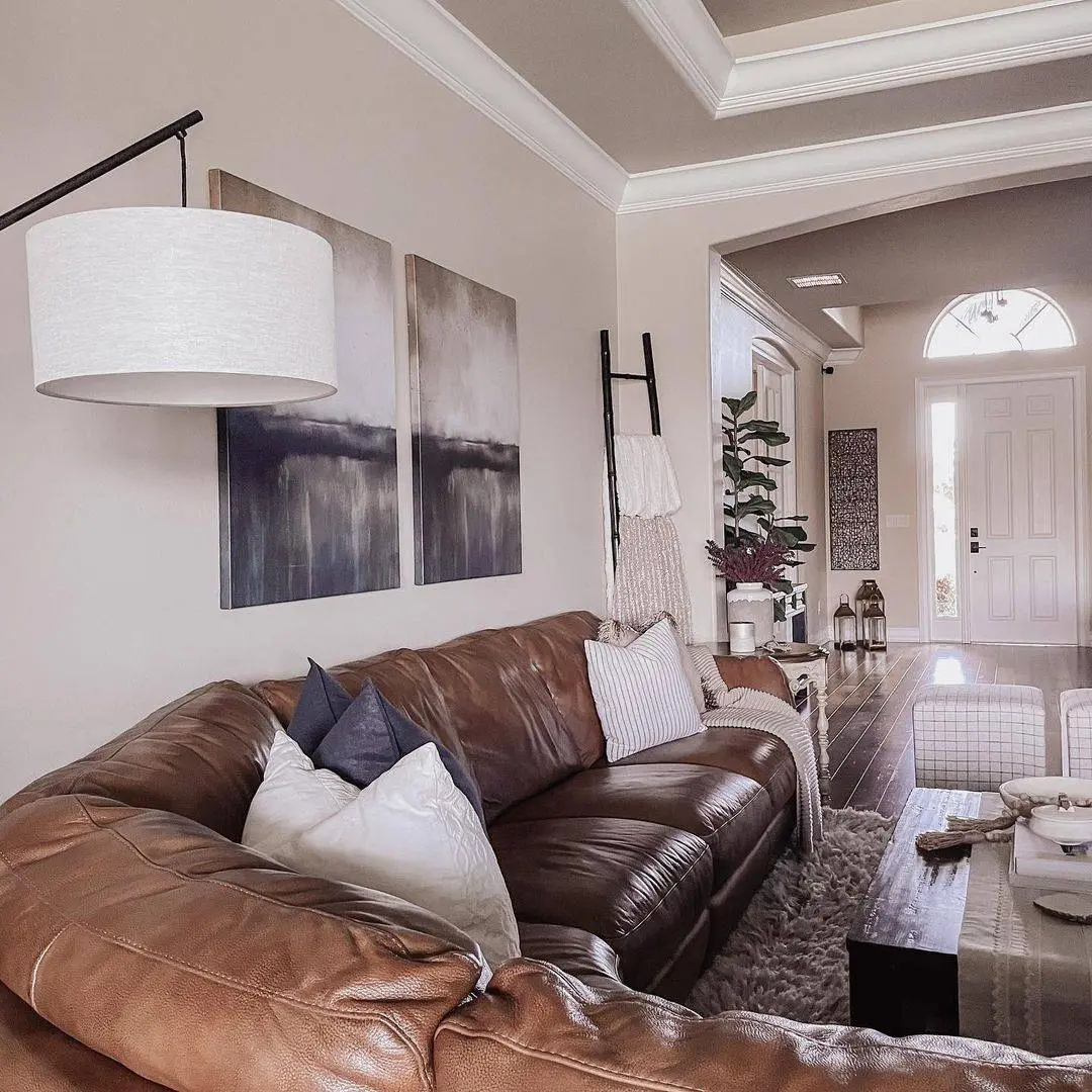 Layer Textures with Contrasting Throw Pillows