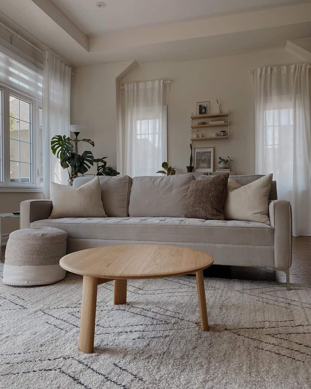 Introduce Natural Elements with a Round Wood Coffee Table