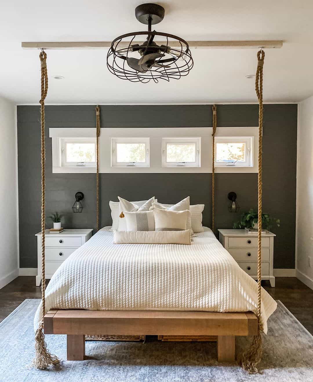 Achieve a Floating Effect with a Suspended Bed Frame