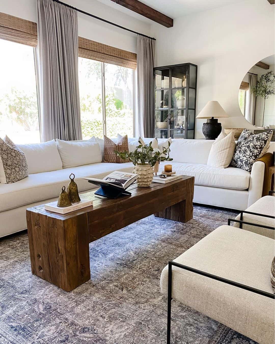 Solid Wood Block Coffee Table Adds Natural Texture