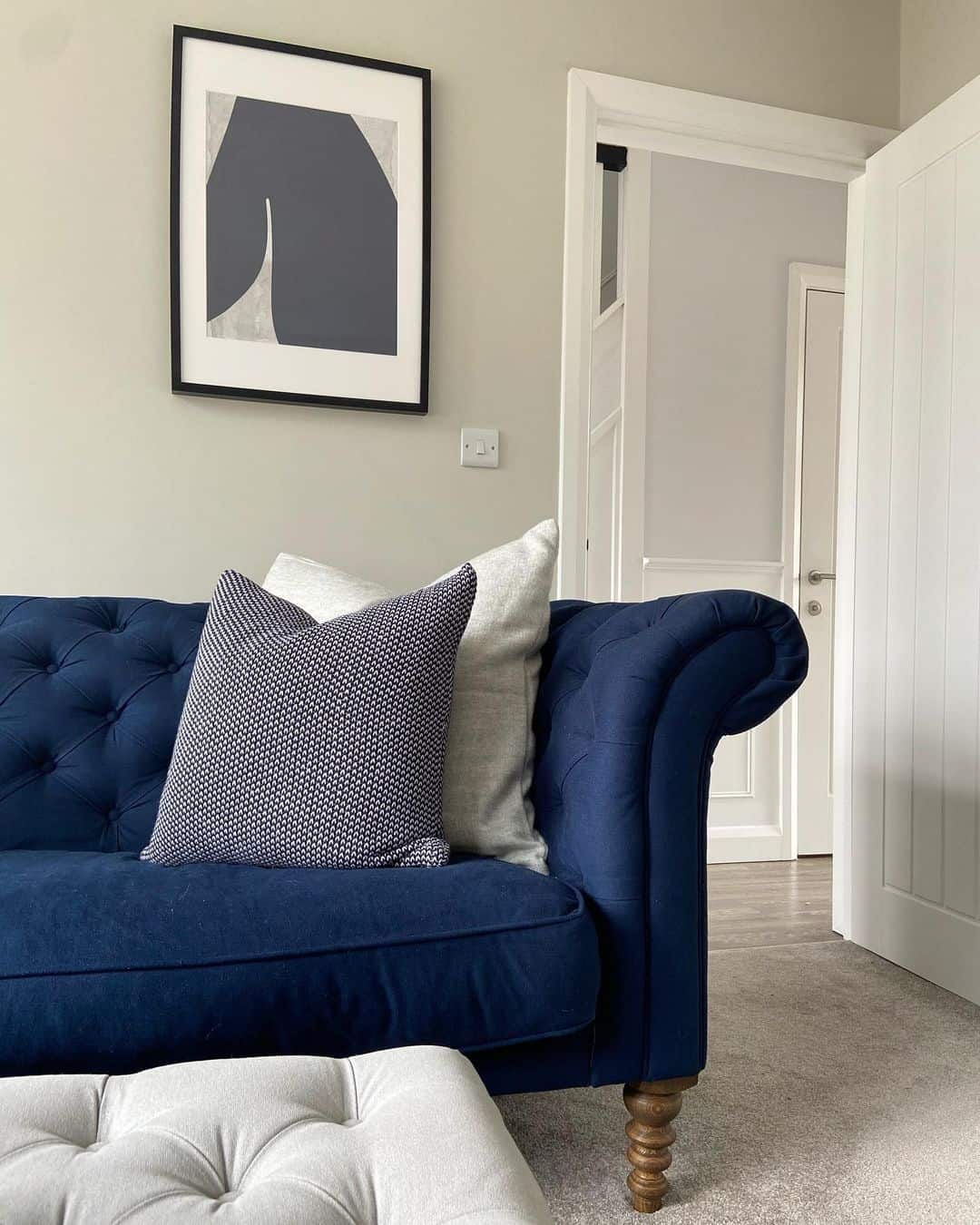 Contrast Your Sofa with Graphic Abstract Art