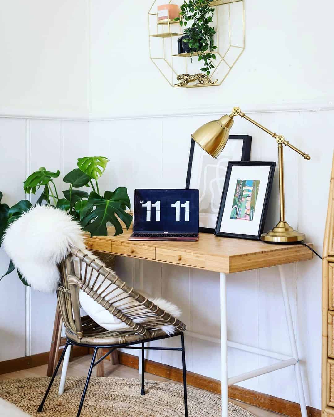Articulated Brass Lamp Provides Focused Task Lighting