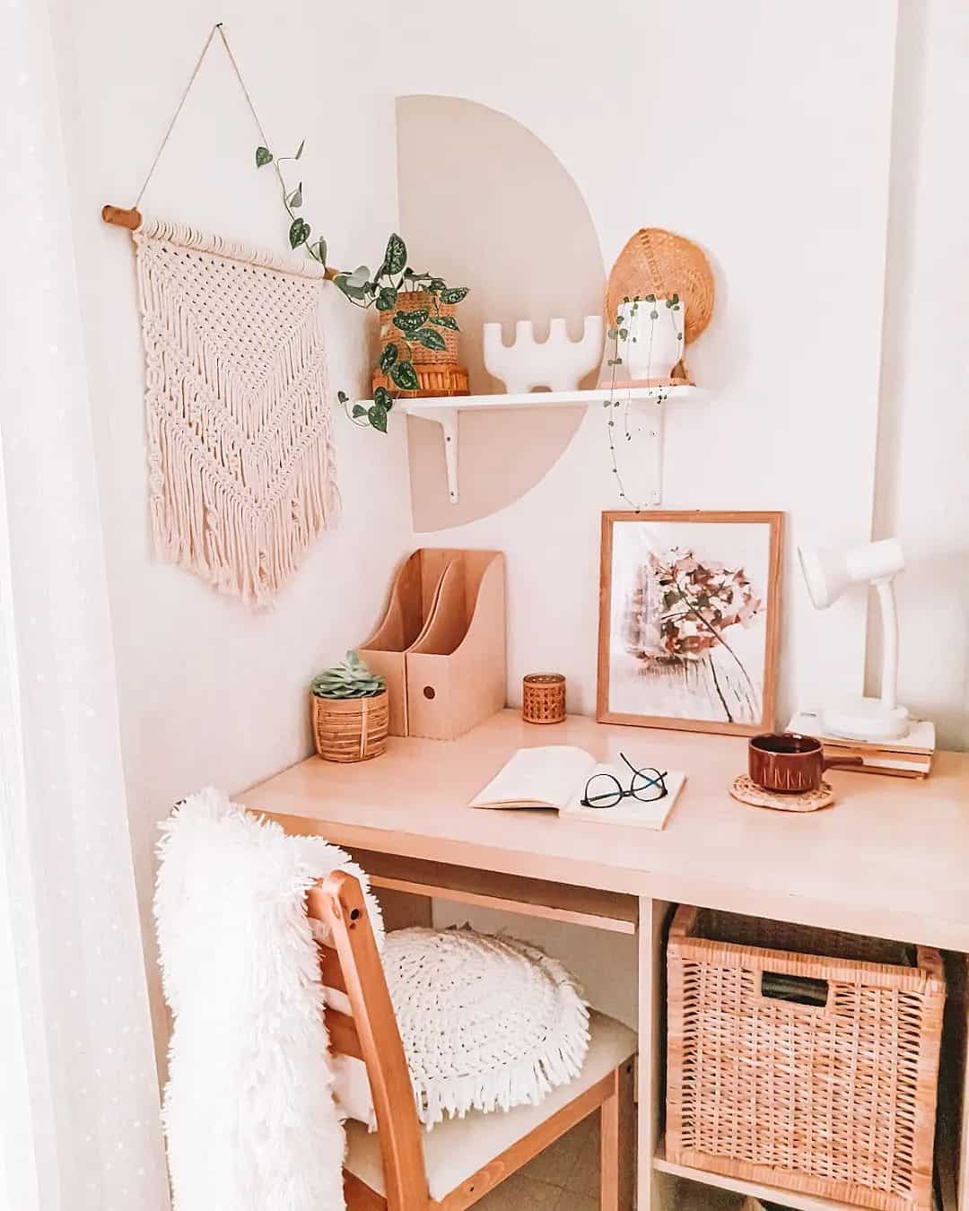 Macrame Wall Hanging Adds Boho Texture Above Your Desk