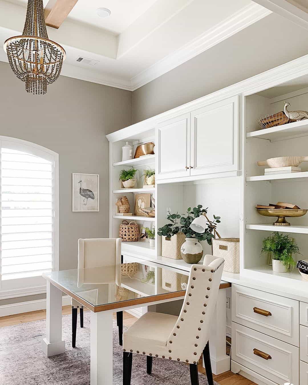 Sleek Glass Top with Warm Wood Trim