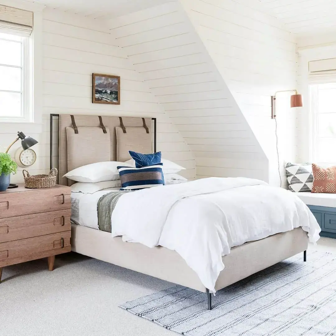 Headboard With Attached Leather Straps
