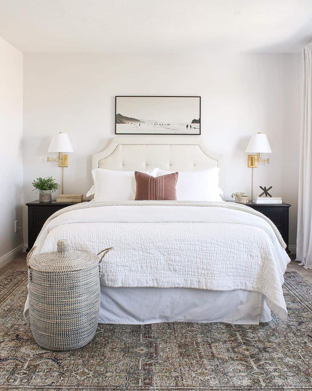 Tufted Headboard Offers Classic Cream Charm