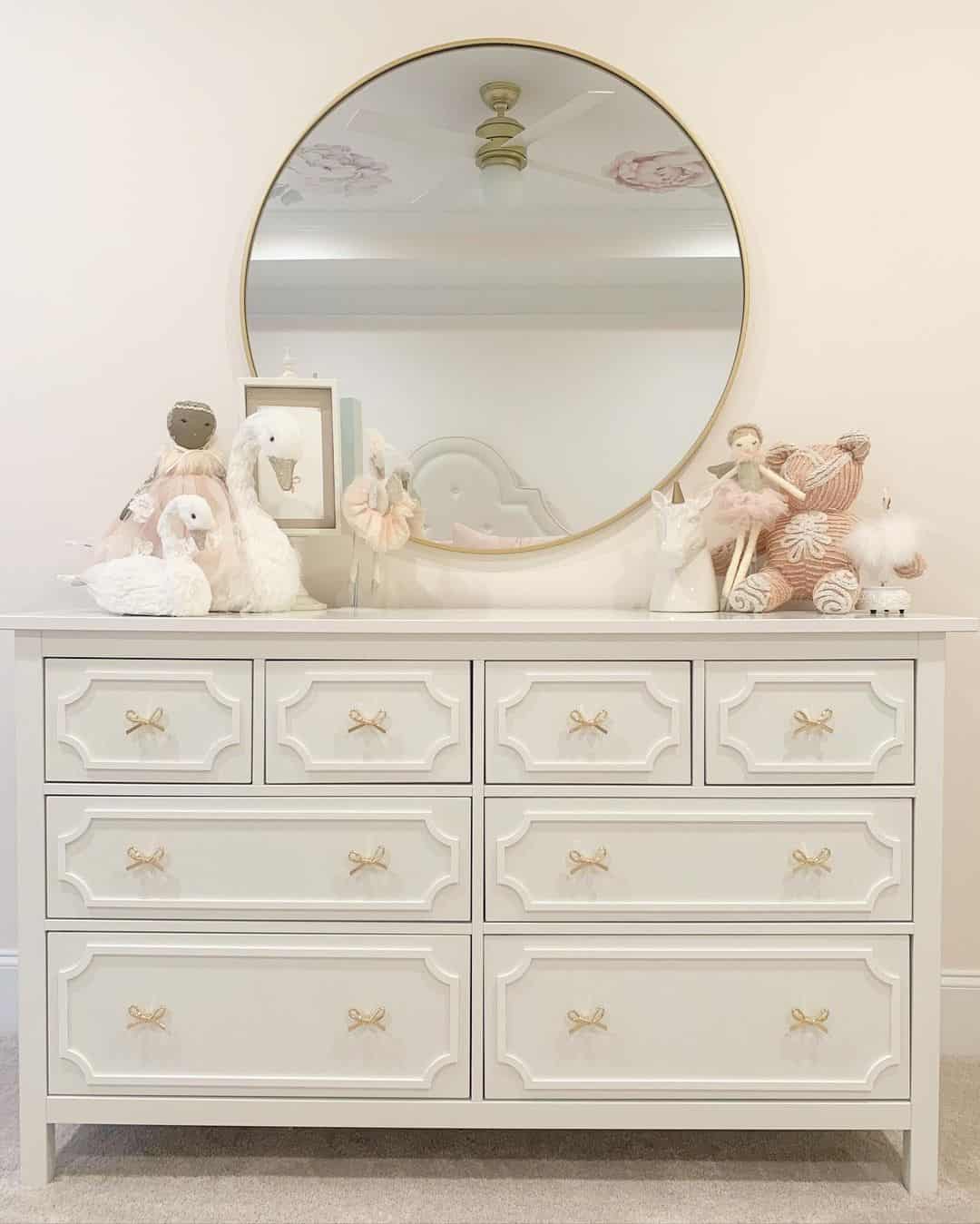 Choose a Dresser with Delicate Bow Drawer Pulls