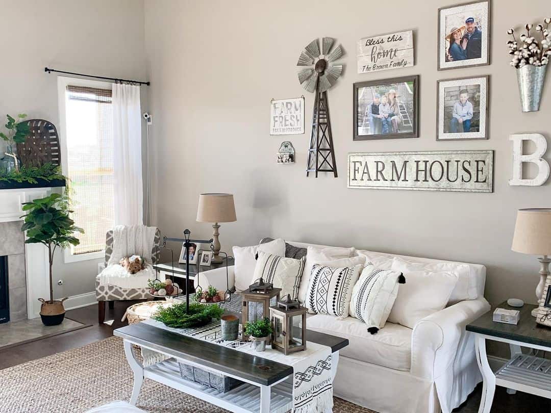 Anchor a Wall with a Farmhouse Sign and Windmill
