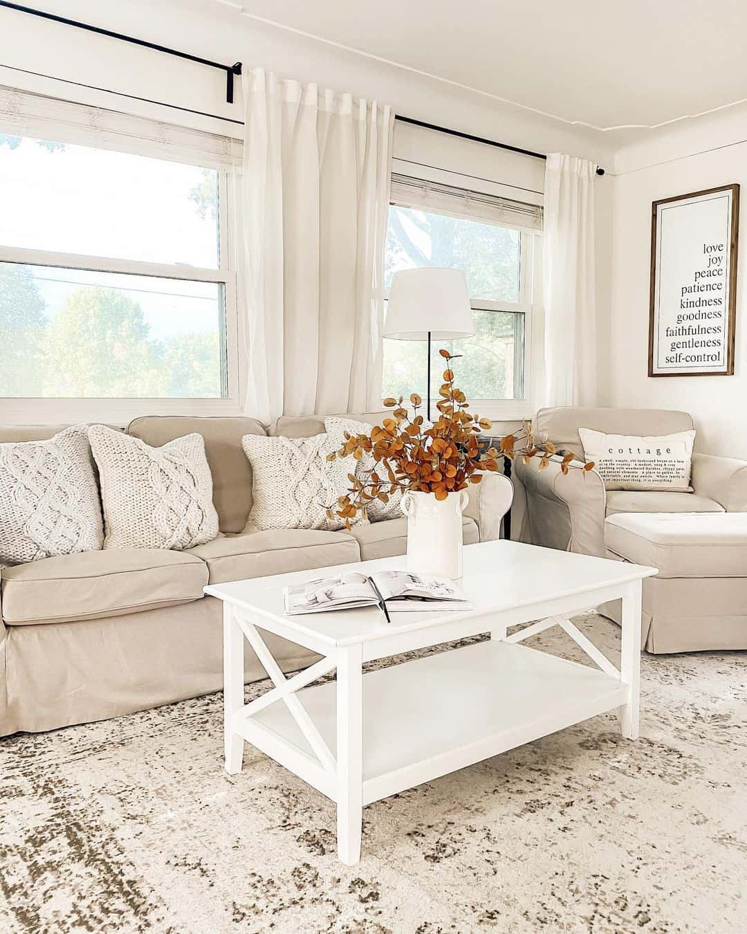 Utilize Dual-Level Display with an X-Braced Coffee Table