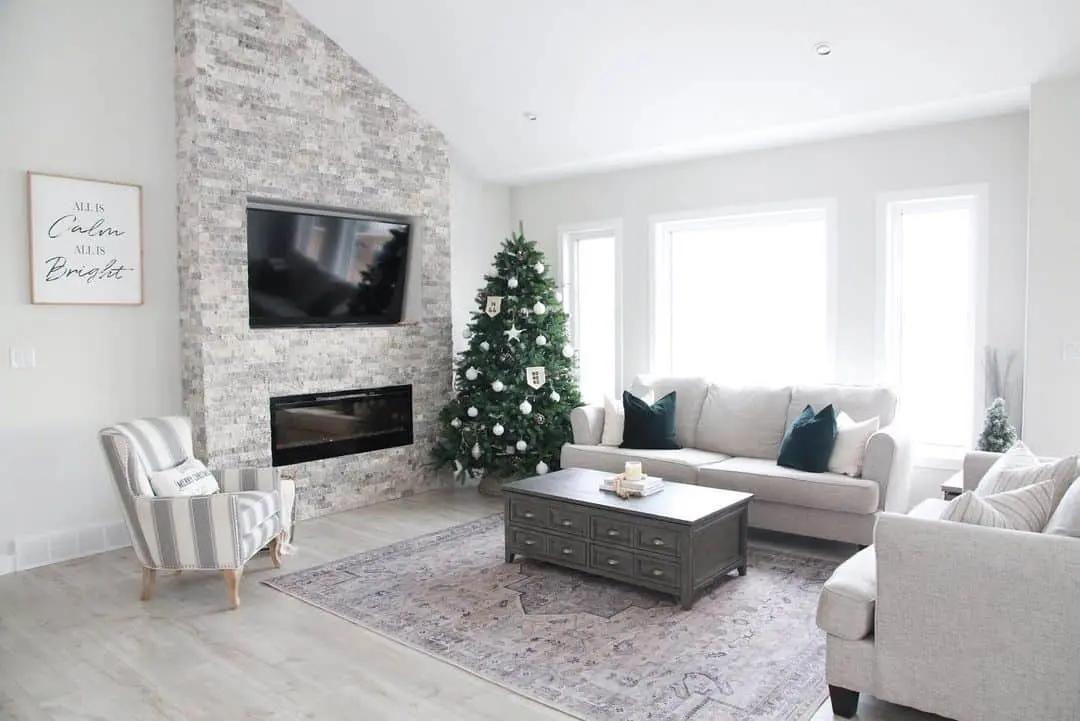 Integrate a TV Above a Stone Fireplace