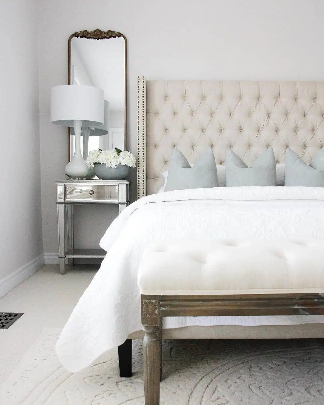 Mirrored Nightstand Reflects Light and Adds Glamour