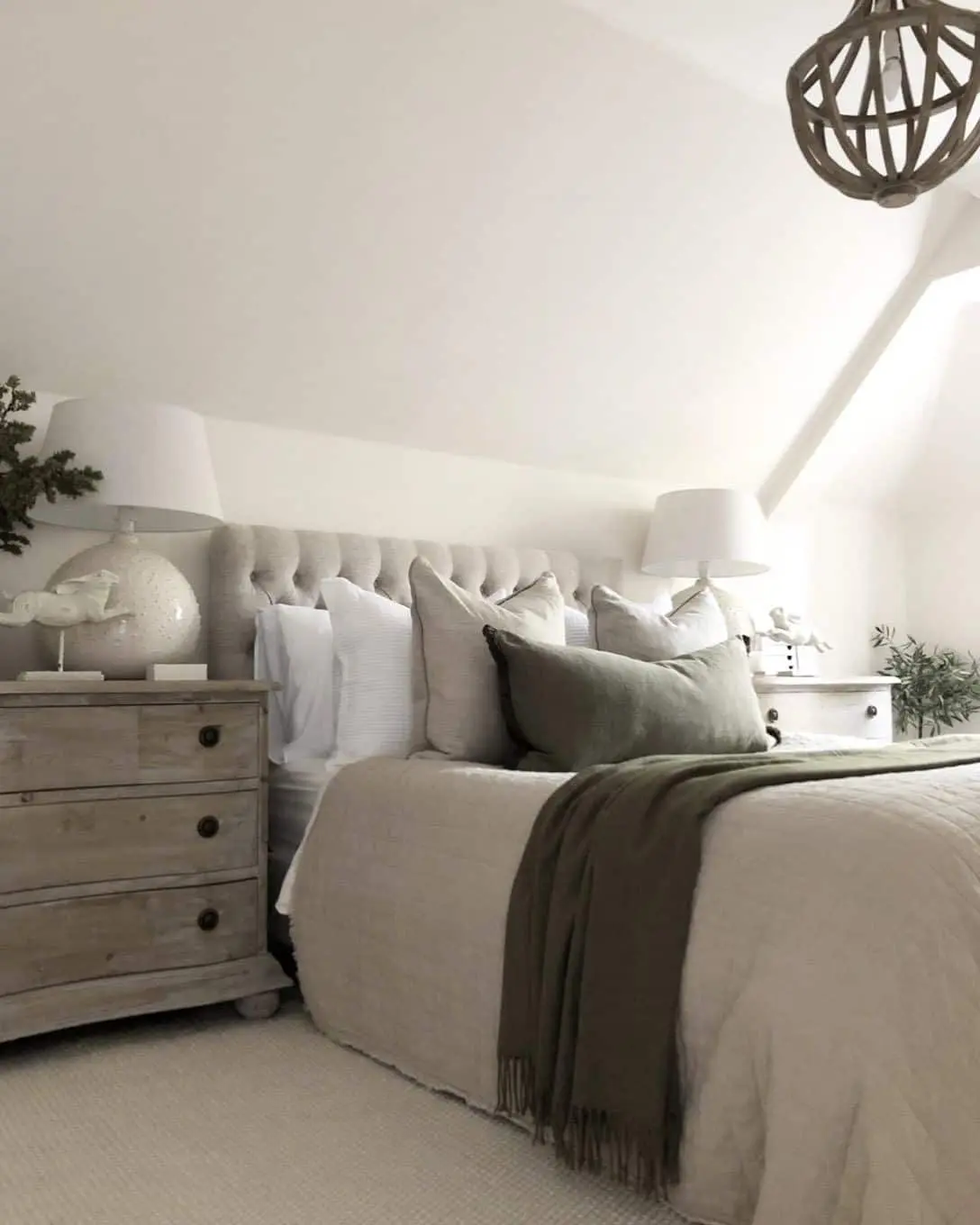 Textured Wood Nightstand Adds Rustic Charm Next to Bed