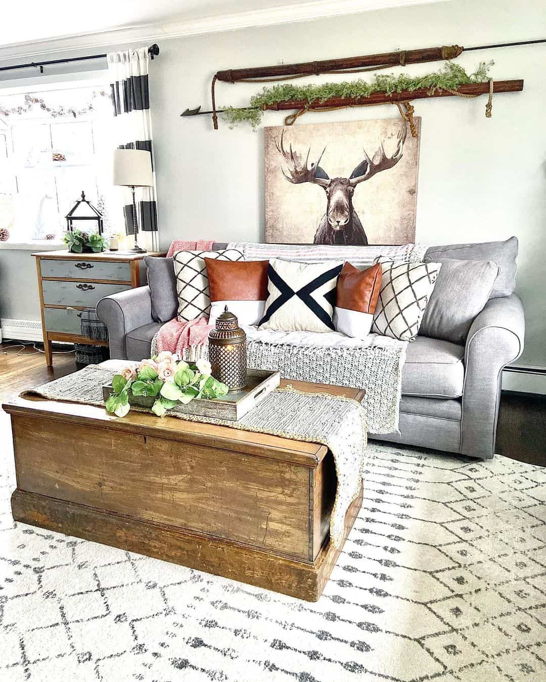 Wooden Trunk Coffee Table Adds Rustic Storage