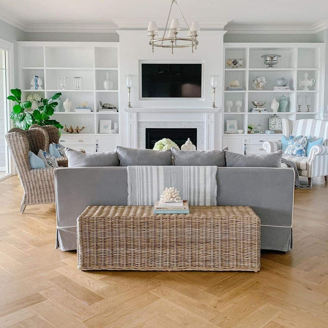 Woven Rattan Coffee Table Adds Natural Texture