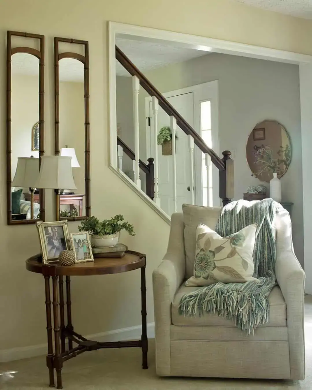 Tall Bamboo-Framed Mirrors Reflect Light and Add Height