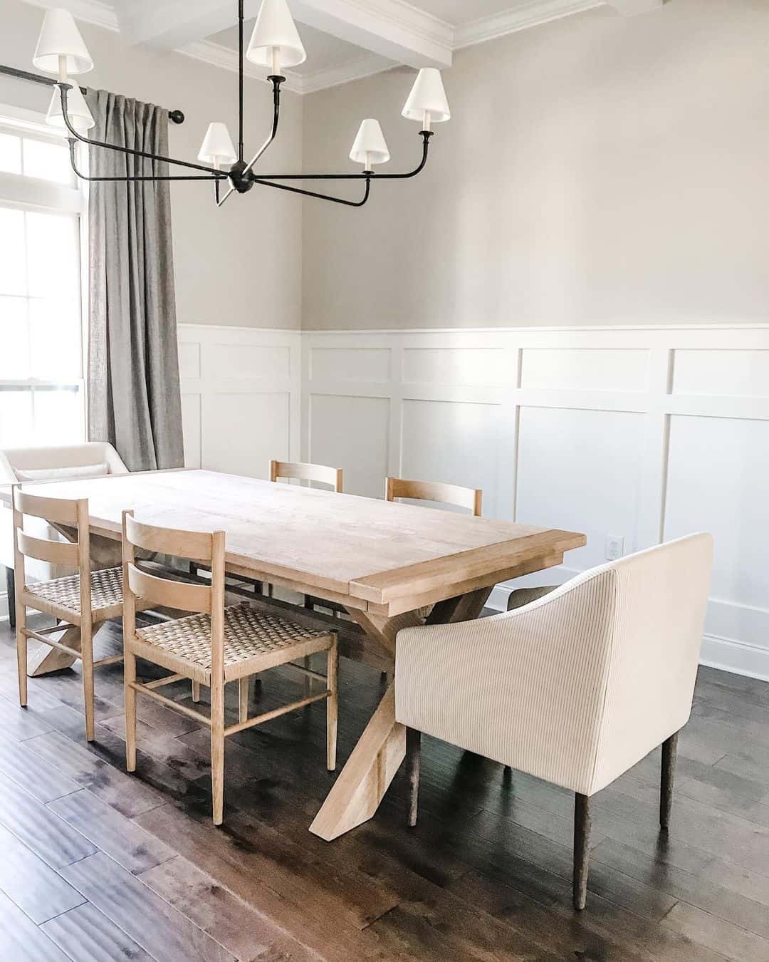 Paneled Wainscoting Creates a Classic Dining Room Foundation