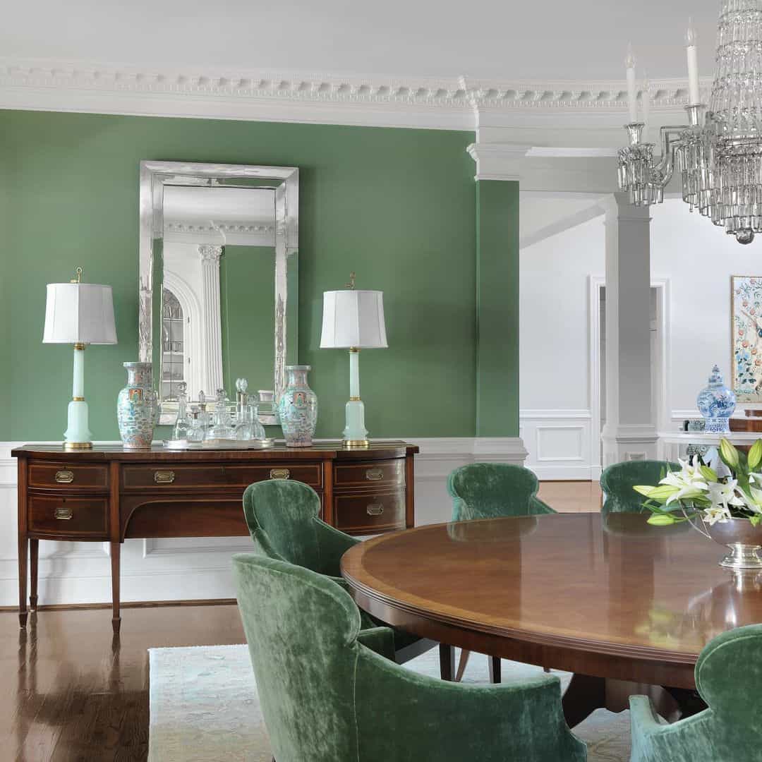 Balance a Mirror with Symmetrical Lamps and Vases