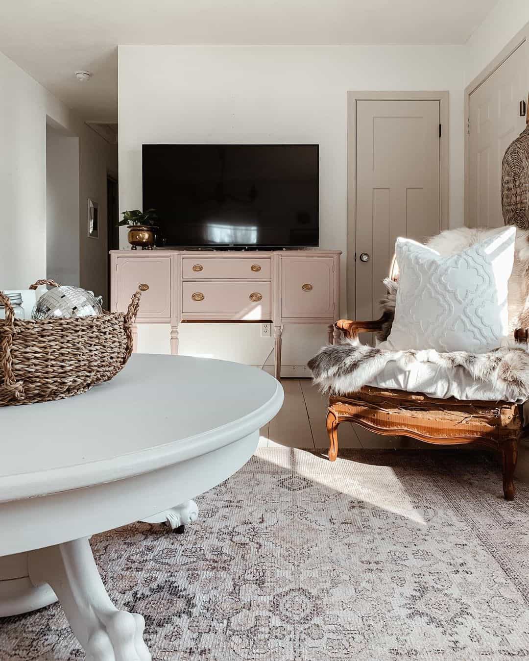 Repurpose a Pastel Pink Dresser as a Unique Media Console