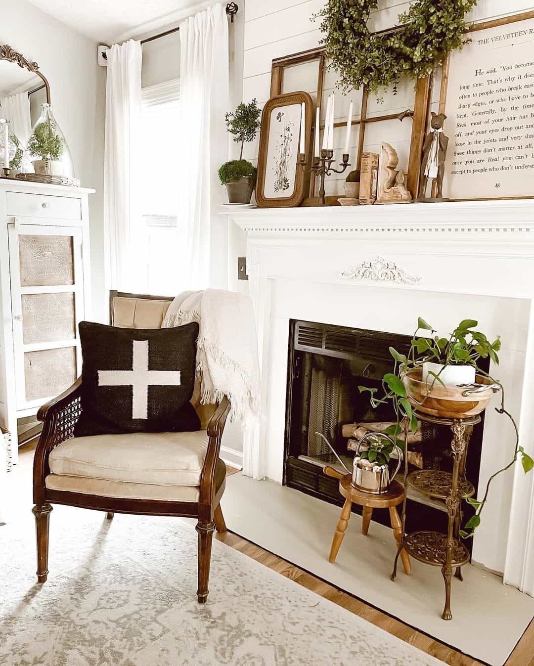 Wooden Frame Backdrops for Layered Mantel Decor