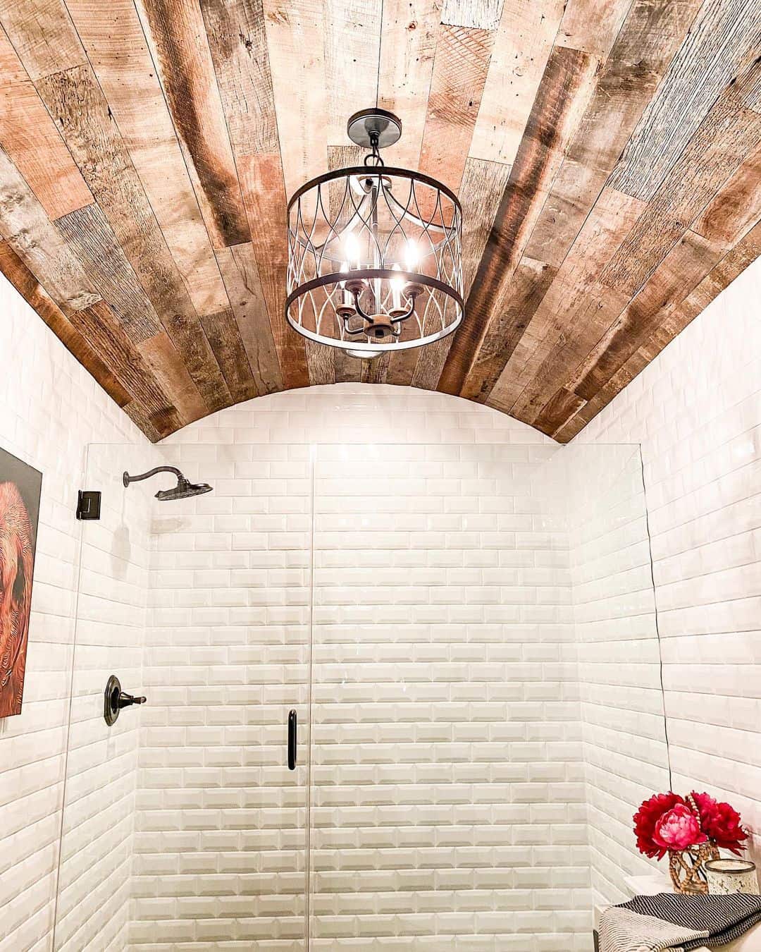 Vaulted Wood Plank Ceiling Adds Rustic Charm