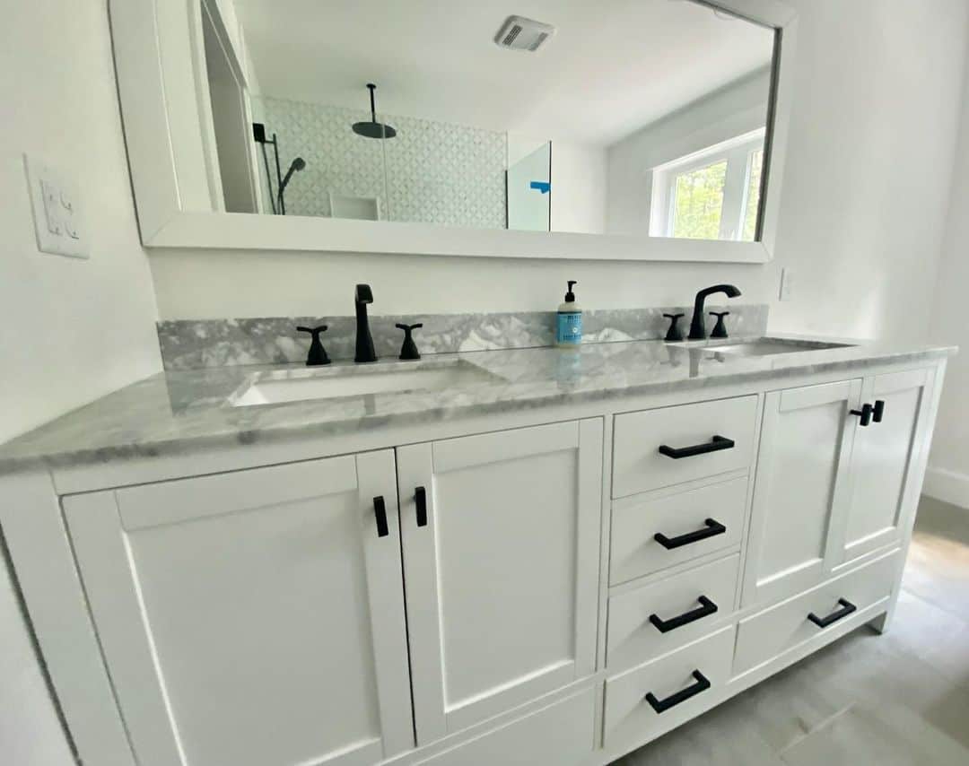 Modernize White Cabinetry with Black Bar Pulls
