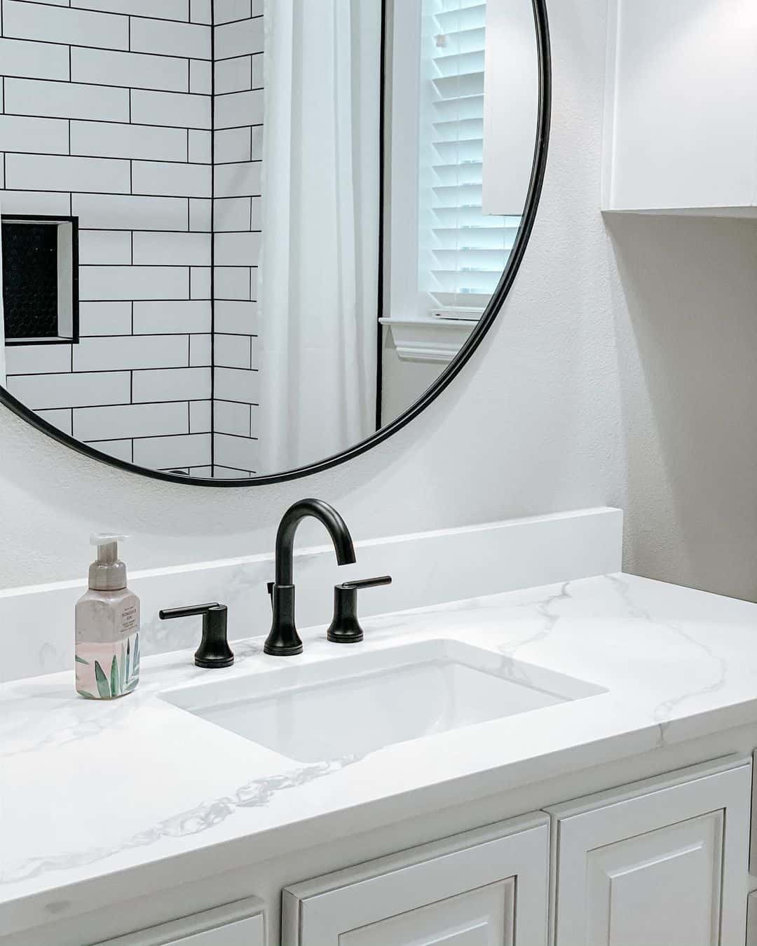 Contrast Your Vanity with a Matte Black Faucet
