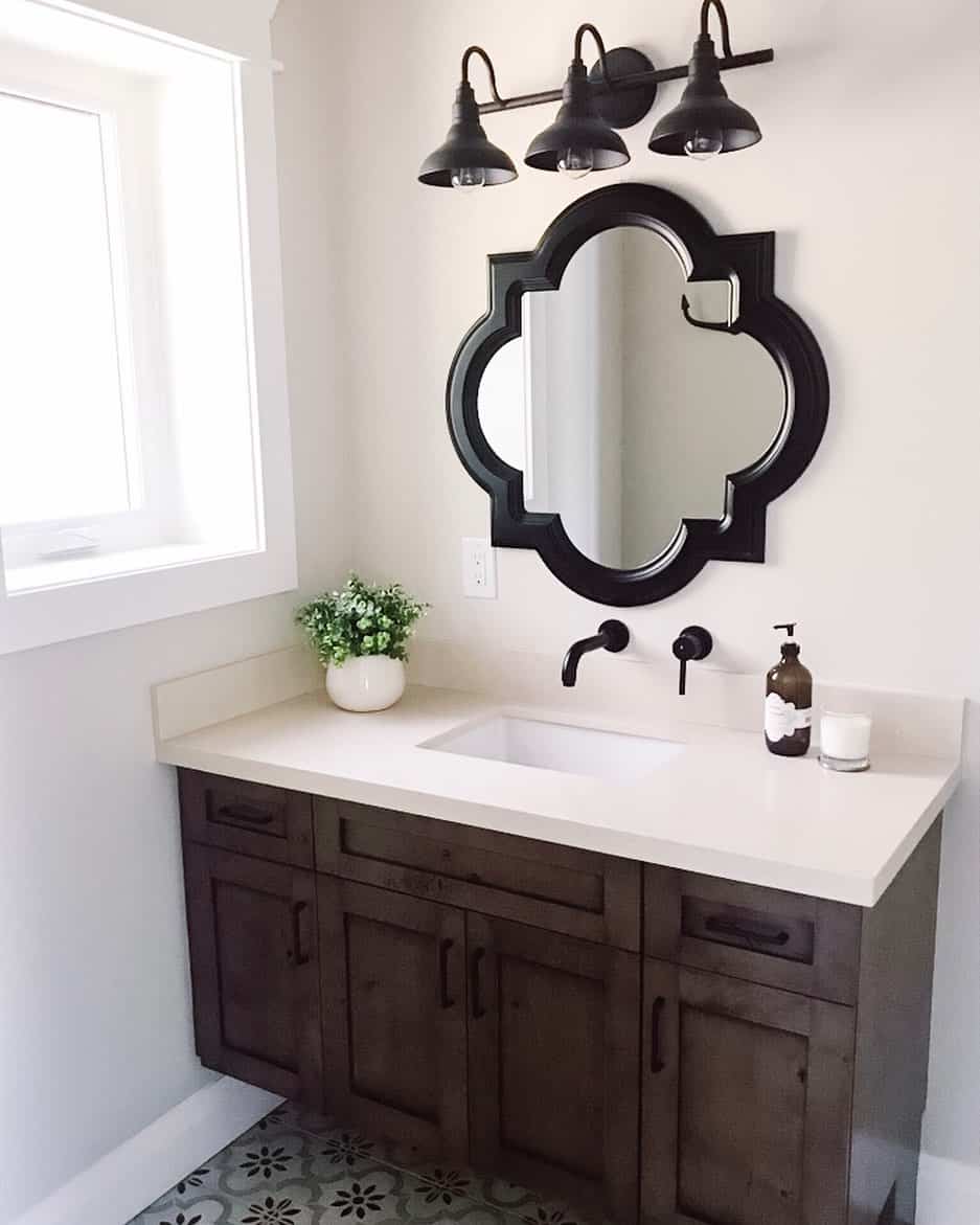 Frame Your Vanity with a Quatrefoil Mirror