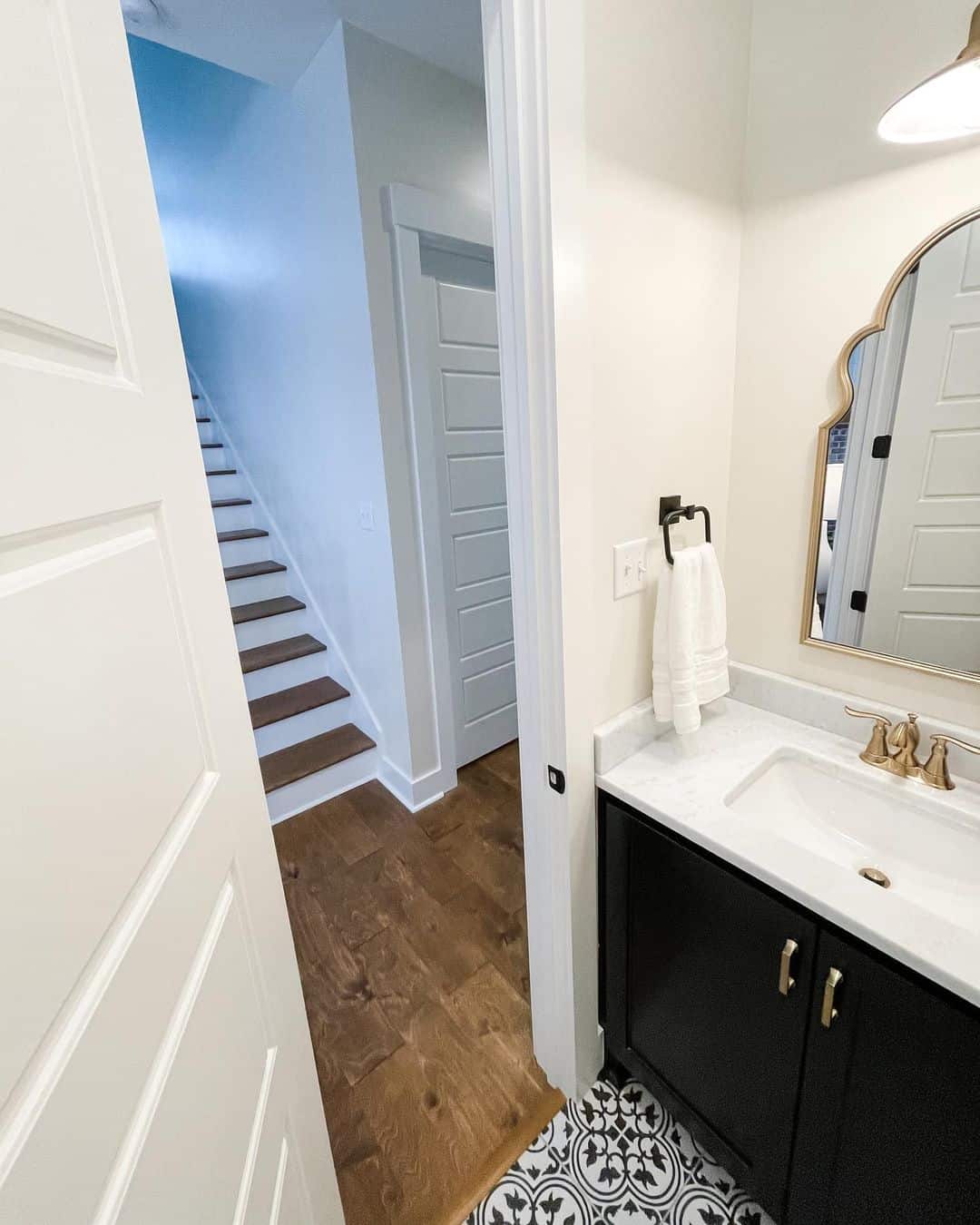 Ground Your Vanity with Ornate Floor Tiles