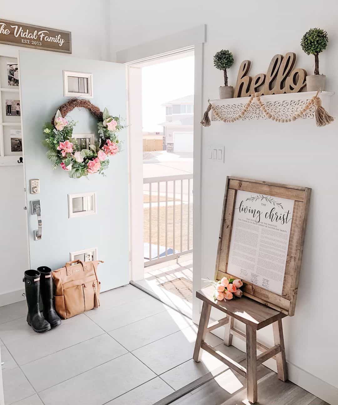 Adorn Your Door with a Floral Wreath